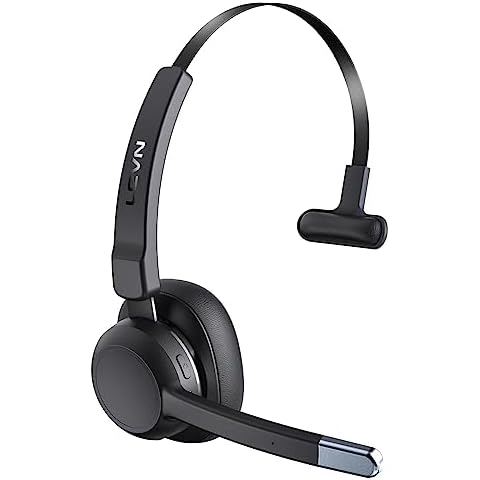 LEVN Trucker Headset, Trucker Bluetooth Headset with Noise Cancelling Microphone & Mute Button, Bluetooth Headset 5.2 Multipoint for Work from Home/Cell Phone/Computer/Zoom/Teams/Truck Driver Cover