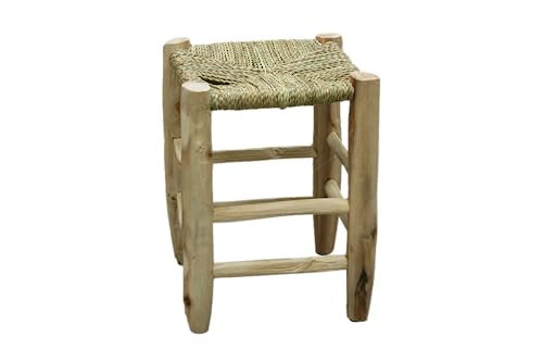 {Taburetes Cocina Madera y Mimbre Taburetes Cocina Mimbre Natural Taburete Mediano (30×30×42)