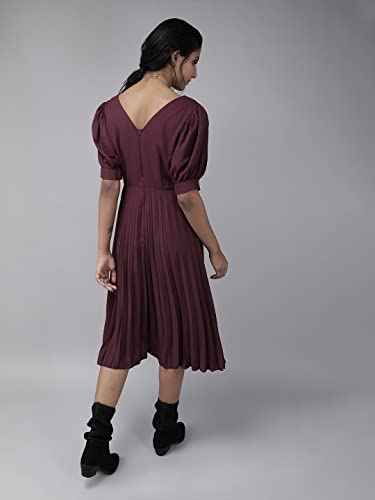 Image of Rare Women's Polyester Fit and Flare Midi Dress