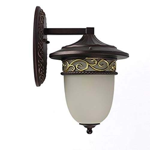 Lumière murale imperméable jardin extérieur lanterne vintage e27 en aluminium