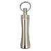 Haxtec Titanium Pill Fob Necklace Nitro Mini Waterproof Pill Holder Lightweight Survival Case Charming Pendant Titanium Necklace Fob for Men & Women (TC06-Ti)