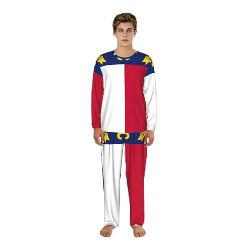 Pyjama homme Caroline du Nord ensemble manches longues S au 3XL confort