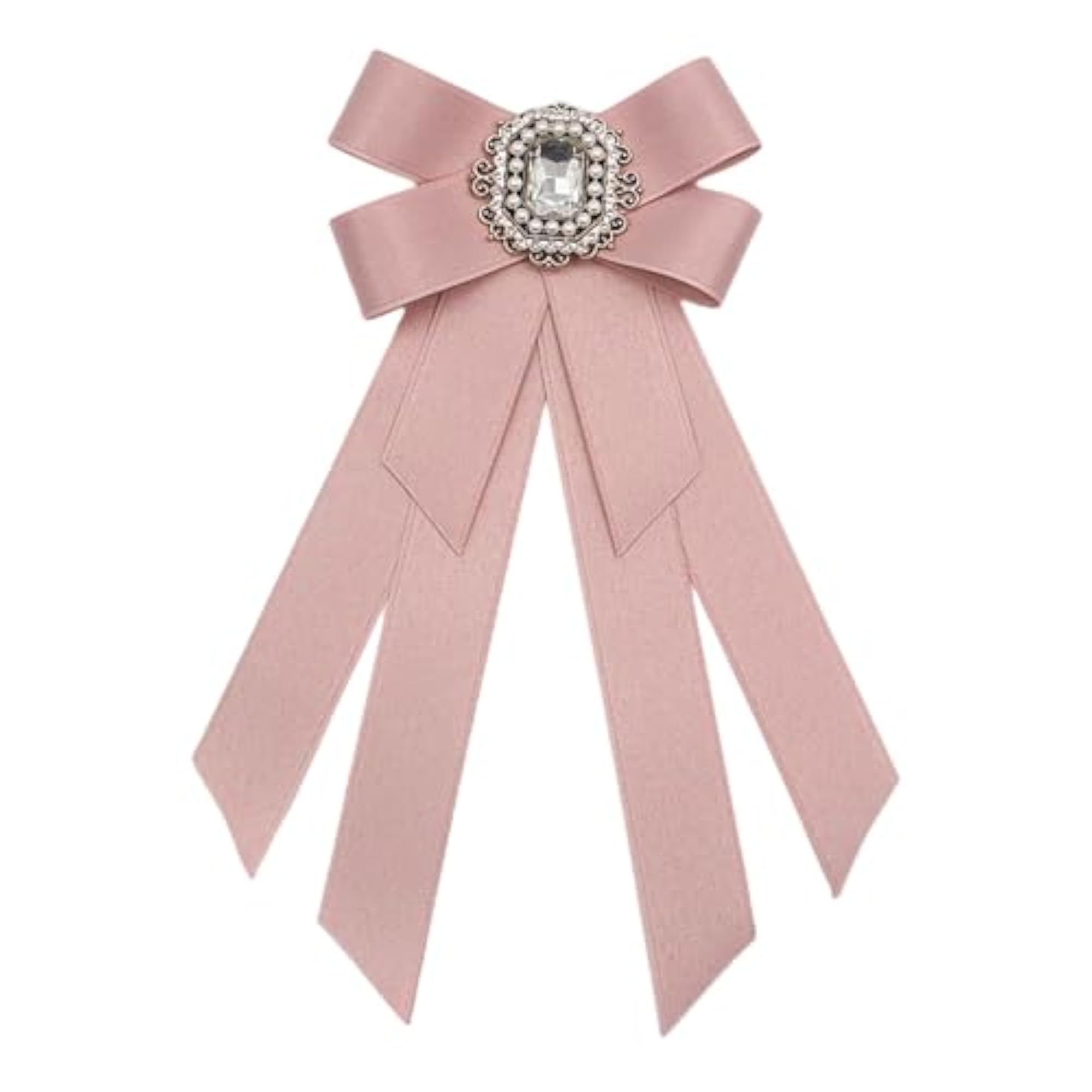 Women Bow Tie Ribbon Brooch Pin, Collar Tie Accessory