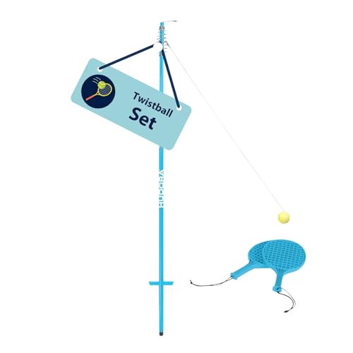 HUDORA Twistball-Set mit 2 Schlägern und 1 pulverbeschichteter Stange –...
