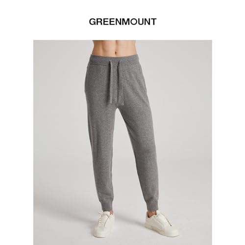 GreenMount Mens Cashmere Pants Soft Warm Jogger Sweatpants with Drawstring for Men 37.5° Warm2