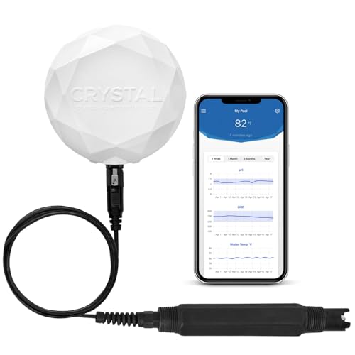 Crystal Smart Water Monitor for Chlorine & Bromine Pools, Hot Tubs & Swim Spas - 24/7 Continuous...