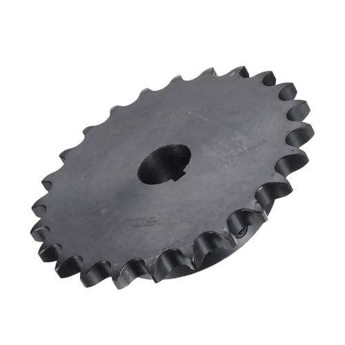 Image of uxcell #40 Chain Roller Sprocket B Type, 3 /4 inch Bore 24 Tooth Single Strand Chain Sprocket, Carbon Steel, Keyway with Set Screws