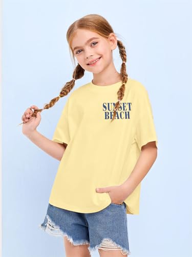 Image of Beach Shirts for Toddler Girls Oversized Beach Bum Shirt Summer Vacation Trip T-Shirts Casual Short Sleeve Tops