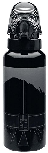 Zak! Designs Aluminum Water Bottle with Molded Plastic Cap in Shape of Kylo Ren's Helmet from Star Wars The Force Awakens, BPA-free, 21.5 oz