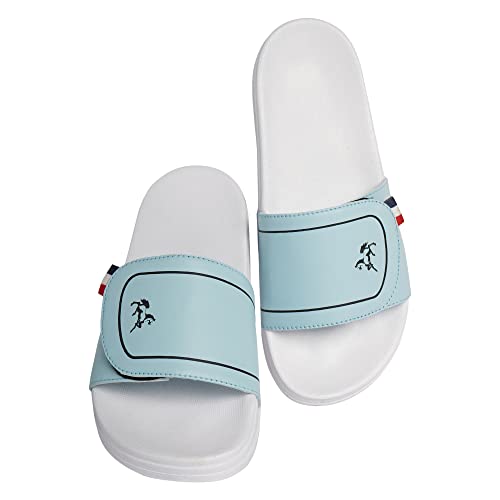 Image of PERY-PAO Mens Comfort Sliders Grey, Sky Blue, Black, White, peach, Neon Green, Olive Green Boys Flip-Flops