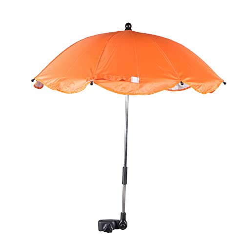 NAMOARLY Stroller Clip Umbrella with UPF UV Protection Sun Shade for Push Chairs Wheelchairs and Bikes for Outdoor Use