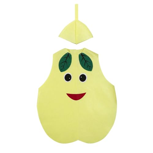 Générique Fraise École Ananas Enfants De Mode Filles Spectacle De Légumes Chapeau Et Fruits Garçons Fantaisie Drôle Poire Partie Prop Unisexe des Fruits Légumes Robe
