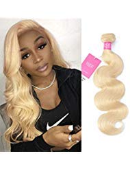 ISEE Hair Honey Blonde Brazilian Hair Bundles Body Wave 3 Bundles Color #613 Blonde Hair 613 Bundles 100% Human Hair Extensions (100+/-5g)/pc (20 22 24)