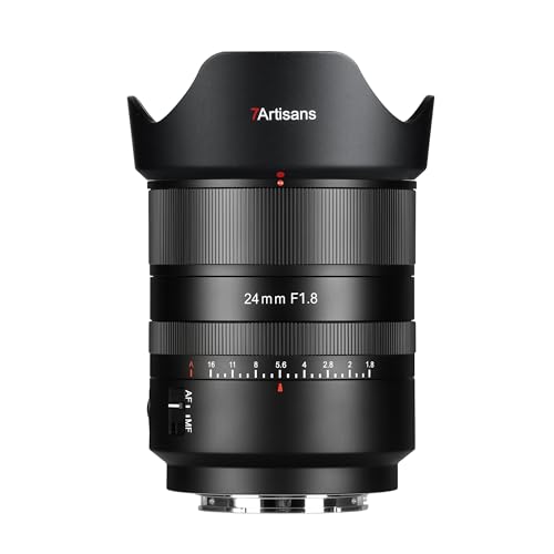7artisans Autofokus-Objektiv 24mm F1.8 Vollformat große Blende F1.8 automatische/manuelle Einstellung kompatibel mit Leica/Panasonic S1 DC-S1 S5 DC-S5 LUMIX S9 Serie/Sigma L Serie