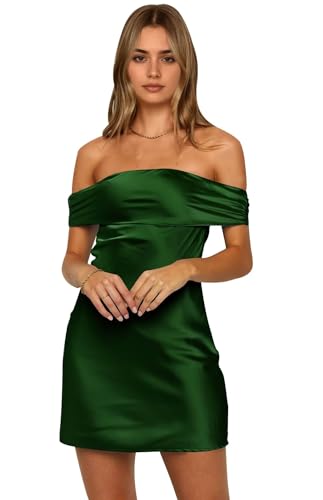 Silk Satin Mini Homecoming Dresses Short Tight HOCO Dress Off The Shoulder Corset Prom Dress
