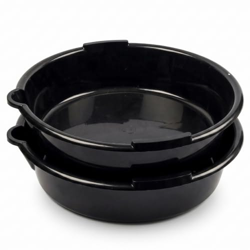 Bandejas de goteo negras para cambiar aceite de coche moto con formato redondo de plástico