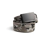Urban Classics Canvas Belt Black Buckle, Cinturón Unisex adulto, Grigio (Camo/Black) 120 cm