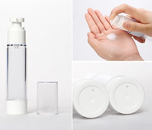 2 Stück 120 ml transparente luftlose Pumpflaschen Kosmetik Creme Pumpe Flasche Lotion Spender Flaschen Auslaufsicher Reise Pumpflaschen Behälter für Toilettenartikel für Toner Gesichtscreme