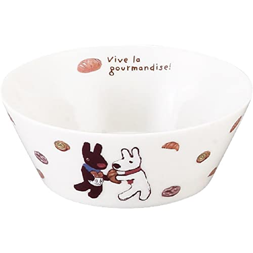 ???? Lisa & Gaspard LG161-358 Bowl, Dish, Approx. 5.1 inches (13 cm), Microwave Safe, Bread, Made in Japan