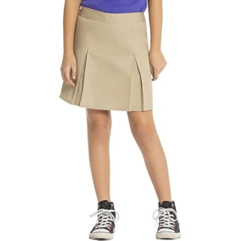 Classroom Uniforms Women's Girls Pleated Front Scooter Skirt, Khaki, 18 Cover
