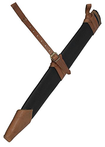 zurdos LARP de vaina de piel Medio aprox. 72 cm de largo Negro o Marrón Medieval Vikingo, negro, medium
