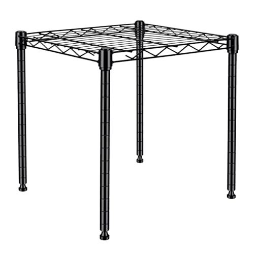 Image of 1-Tier Wire Shelving Unit, Stackable Metal Storage Shelves, Versatile Utility Shelves & Wire Rack for Garage Shelving, Pantry Shelves, Office, Living Room,Black