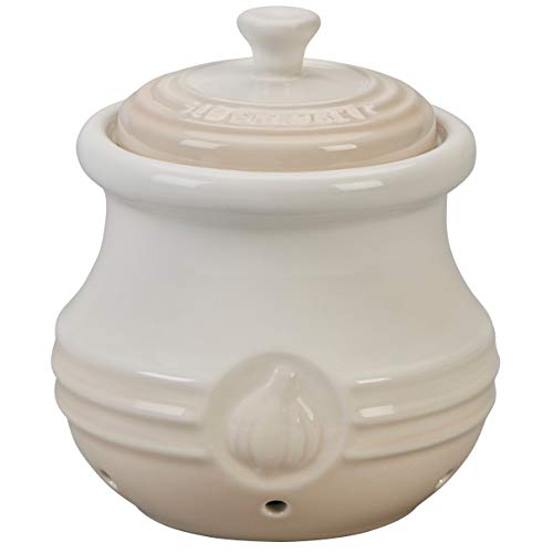 Le Creuset Stoneware Garlic Keeper, Meringue, 70832307160000