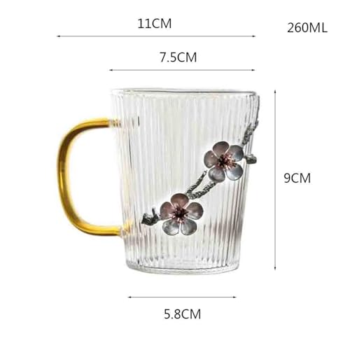 Taza de café en vidrio borosilicato resistente con relieve vertical 3