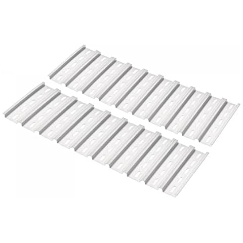 sourcing map Guía de montaje de aluminio para riel DIN 100mm, paquete de 20 Cover