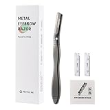 AioBos 顔そり カミソリ 敏感肌用 顔剃り 眉毛 カミソリ(2枚替刃付き) 男性剃刀 女性カミソリ 顔のうぶ毛 眉毛 ムダ毛処理適しています 男女兼用（マットガンカラー）