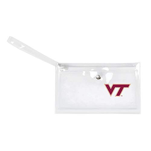 Image of Littlearth - LIWXY NCAA Virginia Tech Hokies Unisex Ncaancaa Ticket Wristlet, Clear, 9 inch by 5.25 inch