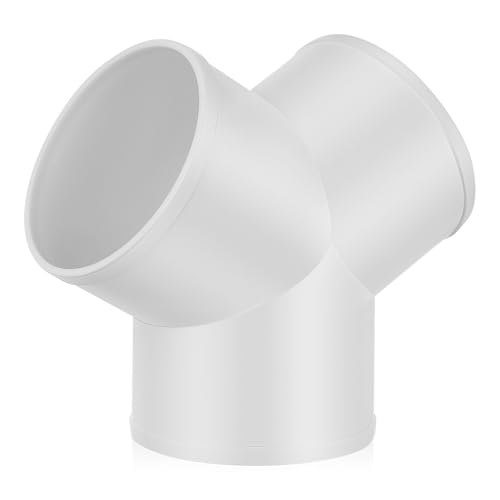 OSALADI Raccord en Y en Pvc 100 Mm – Connecteur de Conduit de Ventilation Léger et Robuste pour Distribution du Flux D'air – Compatible Tuyaux de Sécheuse et Systèmes Cvc Domestiques