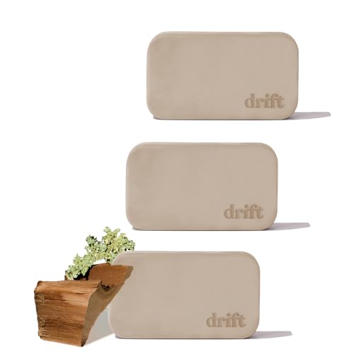 Drift Car Air Freshener - The Original Stone Air Freshener - Car Odor Eliminator - Long Lasting Scent - Metal Clip - Essential Oils - Clean Ingredients - Teak Scent 3 Pack Refill - NO CLIP INCLUDED