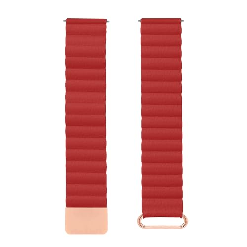 Image of ACM Watch Strap 20mm compatible with Compaq Q Watch Smartwatch | Magnetic Leather Luxury Belt Band