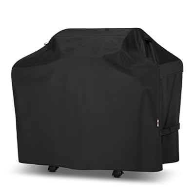 Unicook 50 Inch Grill Cover for Outdoor Grill, Heavy Duty Waterproof BBQ Cover with Side Handles and Air Vents, Weather Resistant, Fits Weber Charbroil Nexgrill Gas BBQs up to 48 Inch Wide, Black
