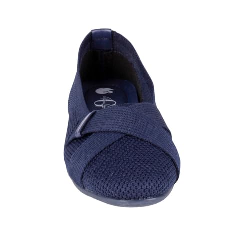 Gloria Vanderbilt Women's Ballet Flat, Comfortable Round Toe Cross-strap Design Dressy Work Flats Shoes for Women3