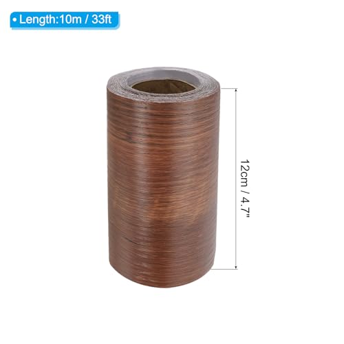 Image of PATIKIL Wood Grain Repair Tape 4.7in x33ft, Self Adhesive Realistic Textured Repair Tape Patch for Floor Door Table Cabinets Desk, Red Bean Pine