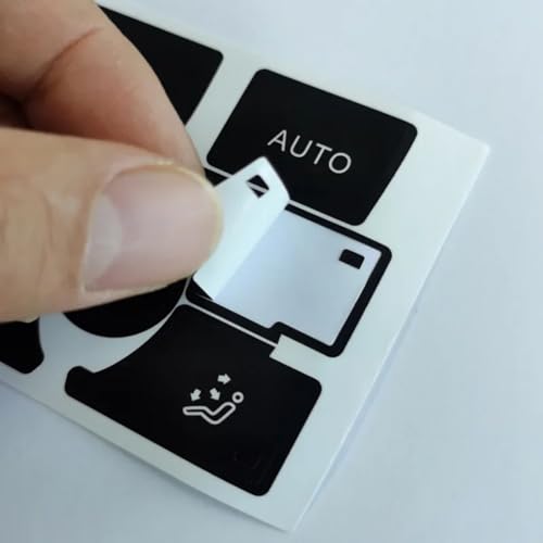 Autocollant bouton Audi A6 réparation commande climatisation intérieure mat - 5