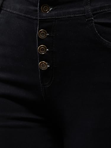 Image of Dolce Crudo Women's Skinny Fit High Rise Cropped Length Stretchable Denim Jeans