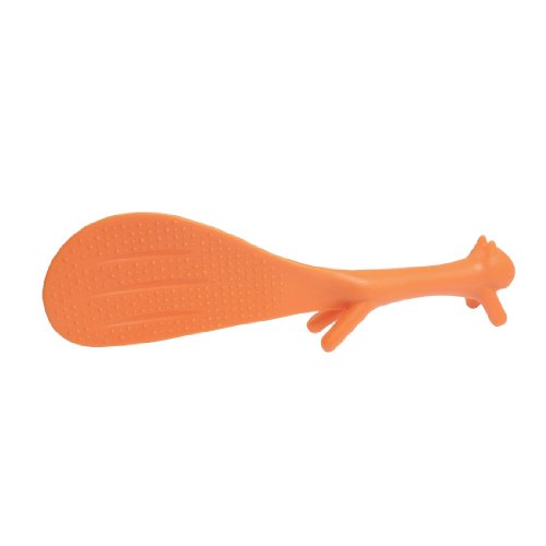 uxcell Plastic Rice Paddle, Non-sticky Squirrel Shaped Rice Scoop Spoon Server Restaurant Kitchen Cooking Utensil White