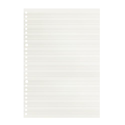 Image of Zelten Loose Leaf Punched Paper Refills Paper for 6 Hole Binder Personal Organizer Diary Notebook Refillable Planner (Manuscript Paper,B5 /26 Hole)
