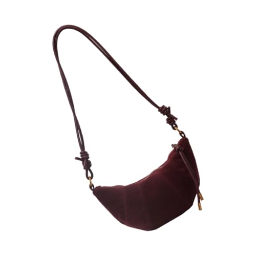 Sac à bandoulière en velours pour femme avec sangle réglable