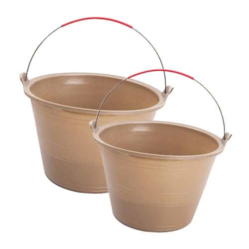 Hemobllo 2pièces Seaux De Construction Renforcé pour De Ciment Boue Seaux Multipurpose avec Design Pratique Et