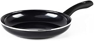 GreenChef CC002577-001 Frying Pan Induction Non Stick 24 cm, Healthy Ceramic, ToxinFree, Stay-Cool Handle, Oven Safe, Diamond Collection, Black, Aluminium