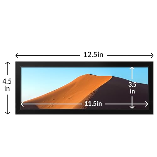 Image of LaVie Home 4x12 Picture Frame for Wall Display, 4x12 Black Picture Frame with HD Plexiglas, 4 x 12 Frame 1 Pack, Display Frame for Vertical or Horizontal, Classic Collection