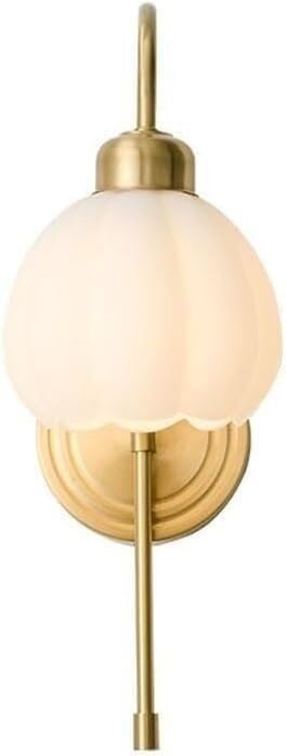 Applique murale luminaire salon et chevet moderne Led Globe verre dépoli E14