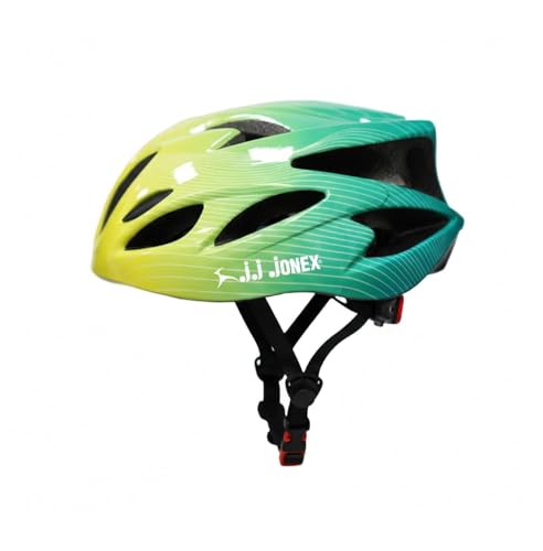 Image of JJ Jonex Adjustable Cycling & Skating Helmet with Detachable Visor | Light Weight | Adjustable Strap with Comfortable Chin Padding | Ideal for Men, Women & Kids (Green, Large)