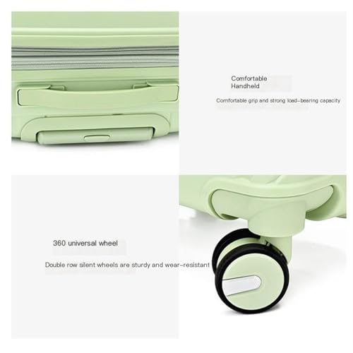 Luggage Sets Solid Color Large Capacity Suitcases Four Pack PP Material Trolley Case Silent Universal Wheel Cabin Suitcase Set Suitcase(Blue)4