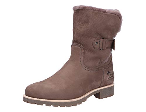 Panama Jack PT100346 Mujer Botas Estilo Motero, Gris (Gris B7), 38 EU