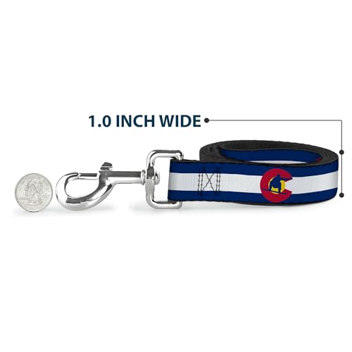 Laisse pour chien Colorado Buckle-Down résistante bleu blanc rouge - 6